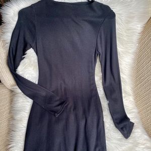 Basic black Naked Wardrobe mini sweater dress